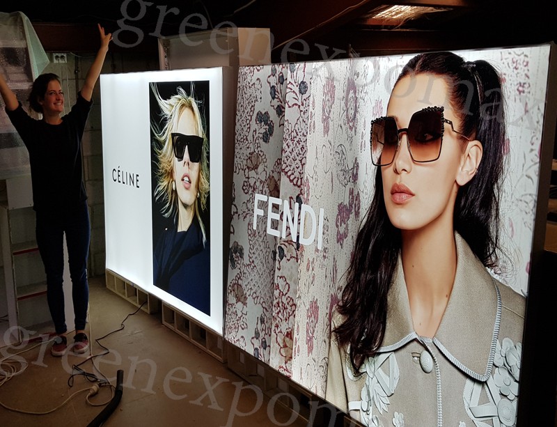 FFreestanding Fabric light boxes