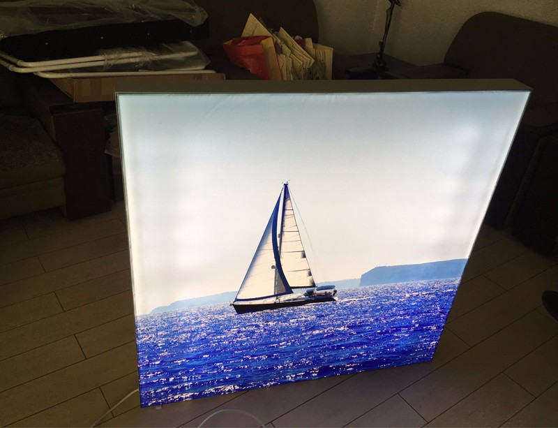 4mm slim light box with backlit lighting