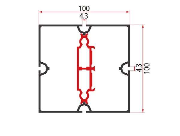 SQUARE EXTRUSION 100 - GM10001