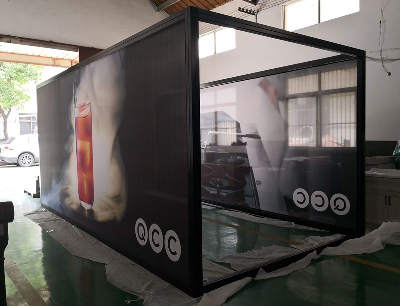 Black u shape ceiling seg frame light box