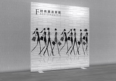 Live broadcast studio background wall