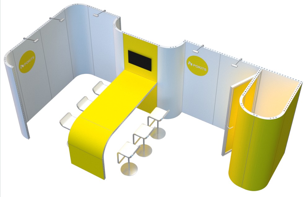 img of exhibition booth with System Frames smart wall-62