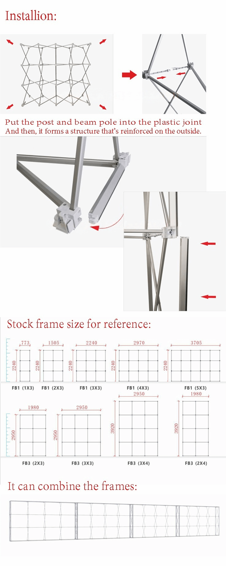Folded pop up portable light box details